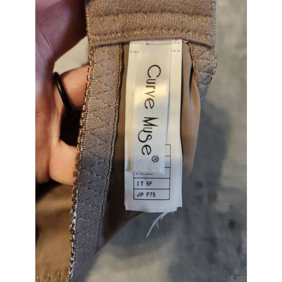 Curve Muse Plus Size Minimizer Underwire Unlined Bras with Embroidery Lace size - Picture 4 of 5